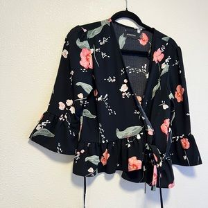 FLORAL MINK PINK TOP WORN ONCE